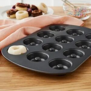 WILTON 12 Mini Doughnut Baking Pan Nonstick Homemaking Kitchen Tools Holiday Fun